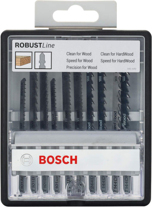 Bosch 10-delni Robust Line set listova ubodne testere Wood Expert T-prihvat T 101 AO; T 101 B; T 101 BR; T 101 AOF; T 101 BF; T 101 BRF; T 244 D; T 144 D; T 144 DF; T 144 DP - 2607010540 List ubodne testere BOSCH BOSCH-2607010540 Madras doo Beograd