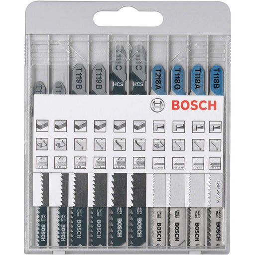 Bosch 10-delni set listova ubodne testere Basic for Metal and Wood T 119 BO (2x); T 119 B (2x); T 111 C (2x); T 218 A; T 118 G; T 118 A; T 118 B - 2607010630 Set listova za ubodnu testeru BOSCH BOSCH-2607010630 Madras doo Beograd