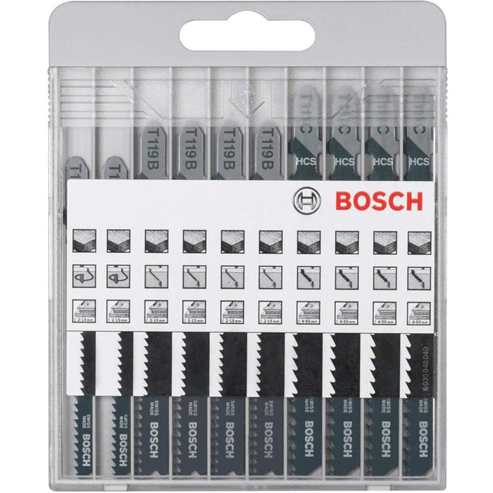 Bosch 10-delni set listova ubodne testere Basic for Wood T 119 BO (2x); T 119 B (4x); T 111 C (4x) - 2607010629 Set listova za ubodnu testeru BOSCH BOSCH-2607010629 Madras doo Beograd