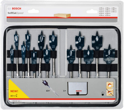 Bosch 13-delni set pljosnatih burgija Self Cut Speed (2608587010) Set pljosnatih burgija BOSCH BOSCH-2608587010 Madras doo Beograd