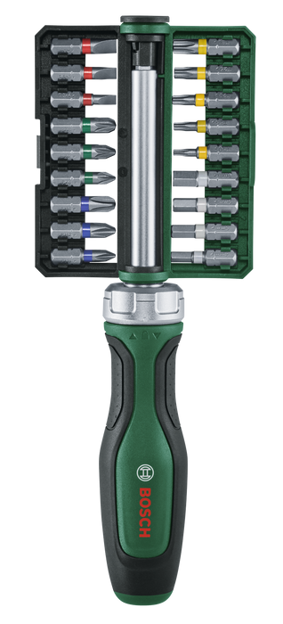 BOSCH 19-delni set bitova odvrtača za zupčanike - Odvrtač Ratchet Screwdriver with 18x bit (1600A02Z9A) Madras doo Beograd Madras doo Beograd