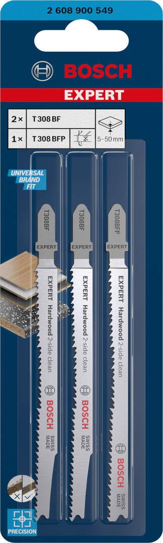 Bosch 2-delni komplet EXPERT „Hardwood 2-side clean“ listova ubodne testere T308BF/BFP - 2608900549 Pribor BOSCH BOSCH-2608900549 Madras doo Beograd