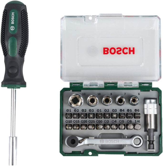 Bosch 27-delni set bitova sa čegrtaljkom i ručnim zavrtačem (2607017331) Set bitova BOSCH BOSCH-2607017331 Madras doo Beograd