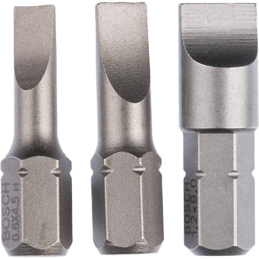 Bosch 3-delni set bitova odvrtača ekstra tvrdi S 0,6x4,5; S 0,8x5,5; S 1,2x8,0 (2607001750) Set bitova BOSCH BOSCH-2607001750 Madras doo Beograd