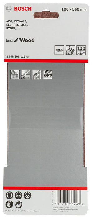 Bosch 3-delni set brusnih traka X440 100 x 560 mm granulacija 100 - pakovanje od 3 komada (2608606116) Set brusnih traka BOSCH BOSCH-2608606116 Madras doo Beograd