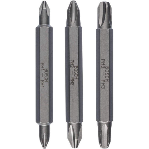 Bosch 3-delni set dvostranih nastavaka PH1, PH2, PH3, PH1, PH2, PH3; 60 mm - 2607001748 Set dvostranih nastavaka BOSCH BOSCH-2607001748 Madras doo Beograd