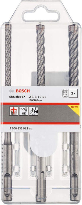 Bosch 3-delni set hamer burgija SDS-plus-5X 6; 8; 10 mm - 2608833912 Pribor BOSCH BOSCH-2608833912 Madras doo Beograd