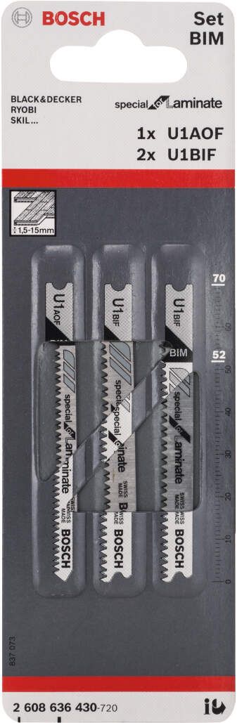 Bosch 3-delni set listova ubodne testere U 1 BIF (2x); U 1 AOF - 2608636430 Set listova za ubodnu testeru BOSCH BOSCH-2608636430 Madras doo Beograd