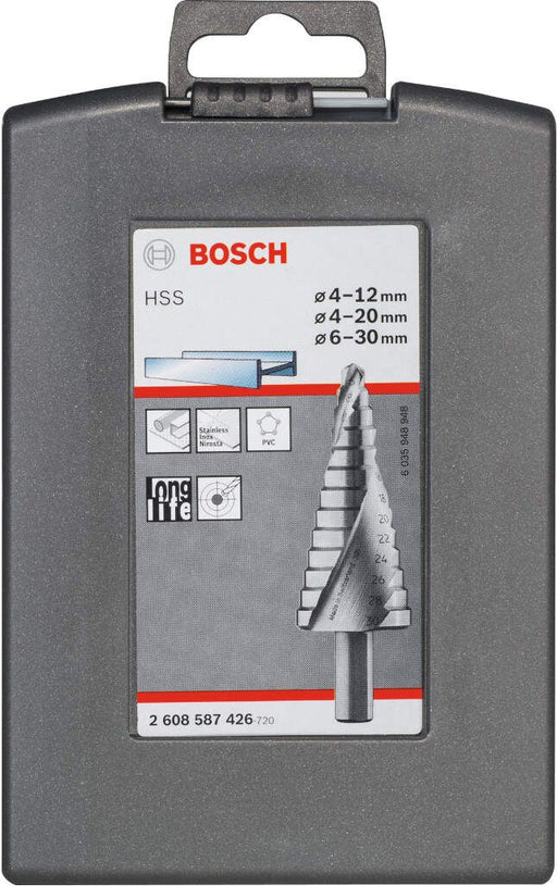 Bosch 3-delni set stepenastih burgija HSS 4-12; 4-20; 6-30 mm - 2608587426 Pribor BOSCH BOSCH-2608587426 Madras doo Beograd