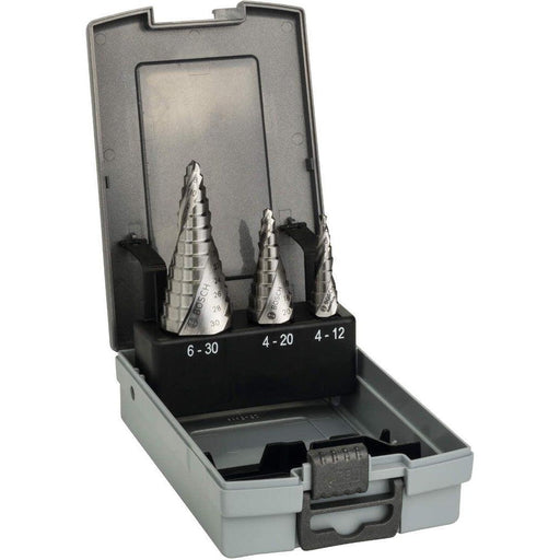 Bosch 3-delni set stepenastih burgija HSS 4-12; 4-20; 6-30 mm - 2608587426 Pribor BOSCH BOSCH-2608587426 Madras doo Beograd