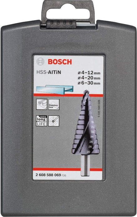 Bosch 3-delni set stepenastih burgija HSS-AlTiN 4-12; 4-20; 6-30 mm - 2608588069 Pribor BOSCH BOSCH-2608588069 Madras doo Beograd