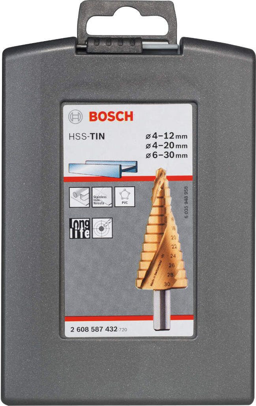 Bosch 3-delni set stepenastih burgija HSS-TiN 4-12; 4-20; 6-30 mm - 2608587432 Pribor BOSCH BOSCH-2608587432 Madras doo Beograd