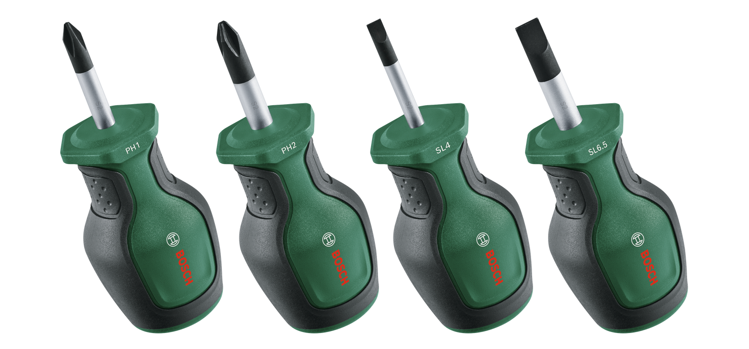 BOSCH 4-delni set kratkog odvrtača - Odvrtač - Stubby 4-Piece Set (1600A032UJ) Madras doo Beograd Madras doo Beograd