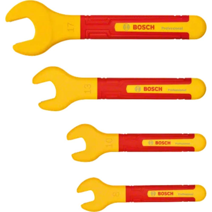 Bosch 4-delni set VDE Viljuškastih električarskih ključeva, 1600A02NE8 VDE izolovani set ključeva BOSCH Madras doo Beograd