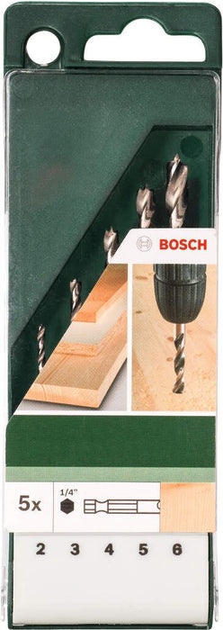 Bosch 5-delni set burgija za drvo sa šestostranim prihvatom (2609255326) Set burgija za drvo BOSCH BOSCH-2609255326 Madras doo Beograd