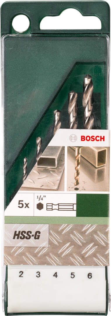 Bosch 5-delni set HSS-G burgija za metal sa šestostranim prihvatom (2609255127) Pribor BOSCH BOSCH-2609255127 Madras doo Beograd