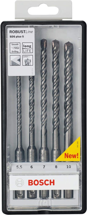 Bosch 5-delni set Robust Line hamer burgija SDS-plus-5 Ø 5,5,6,7,8,10 x 165mm - 2607019929 Pribor BOSCH BOSCH-2607019929 Madras doo Beograd