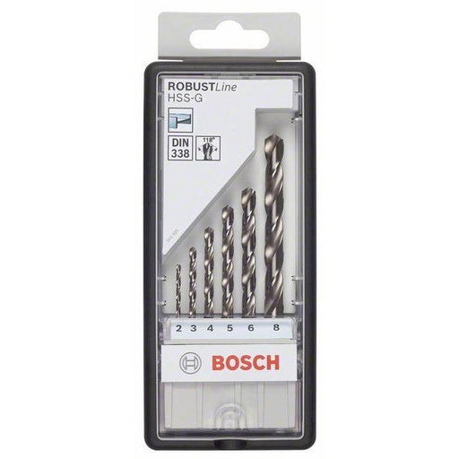 Bosch 6-delni Robust Line set burgija za metal HSS-G, 118° 2; 3; 4; 5; 6; 8 mm, 118° Pribor BOSCH BOSCH-2607010528 Madras doo Beograd