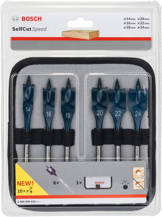 Bosch 6-delni set pljosnatih burgija Self Cut Speed (2608595424) Pribor BOSCH BOSCH-2608595424 Madras doo Beograd