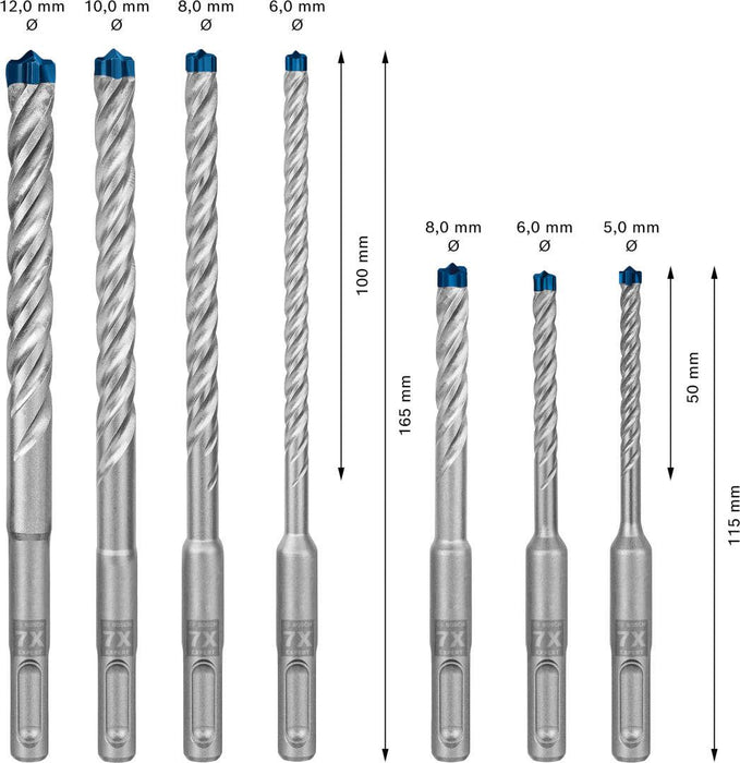 Bosch 7-delni set Expert 7X SDS-Plus burgija za beton; sa karbidnom glavom sa 4 sečiva (2608900195) Pribor BOSCH BOSCH-2608900195 Madras doo Beograd