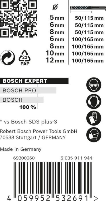 Bosch 7-delni set Expert 7X SDS-Plus burgija za beton; sa karbidnom glavom sa 4 sečiva (2608900195) Pribor BOSCH BOSCH-2608900195 Madras doo Beograd