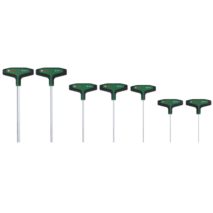 BOSCH 7-delni set šestougaonih odvrtača sa T-drškom - Rakljasti ključ T-handle Hex Key Set (1600A039J1) Madras doo Beograd Madras doo Beograd