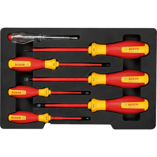 Bosch – 7-delni set VDE Električarskih odvrtača SL/PH – 1600A02NF7 VDE izolovani set odvrtača BOSCH Madras doo Beograd