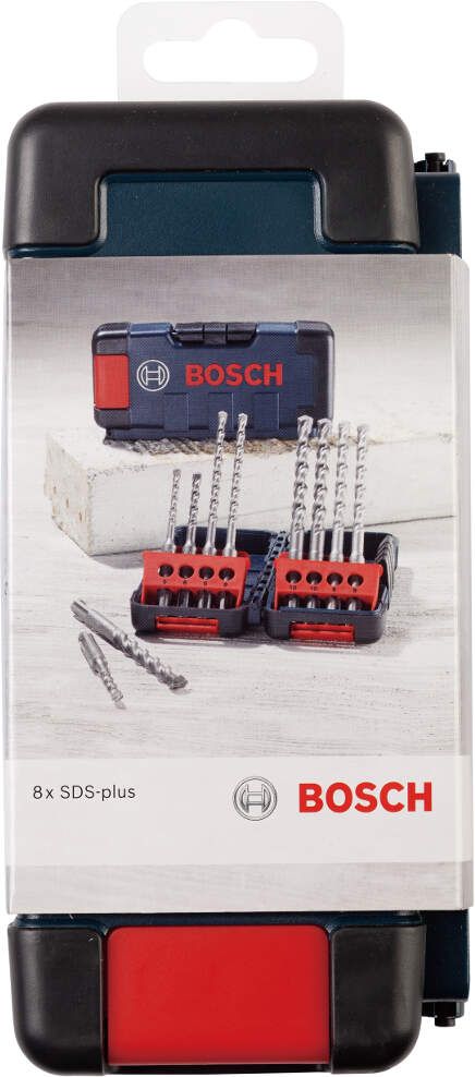 Bosch 8-delni set hamer burgija SDS-Plus-3, Tough Box 6 x 110 (2x); 6 x 160 (2x); 8 x 160 (2x); 10 x 160 (2x) mm - 2607019902 Pribor BOSCH BOSCH-2607019902 Madras doo Beograd