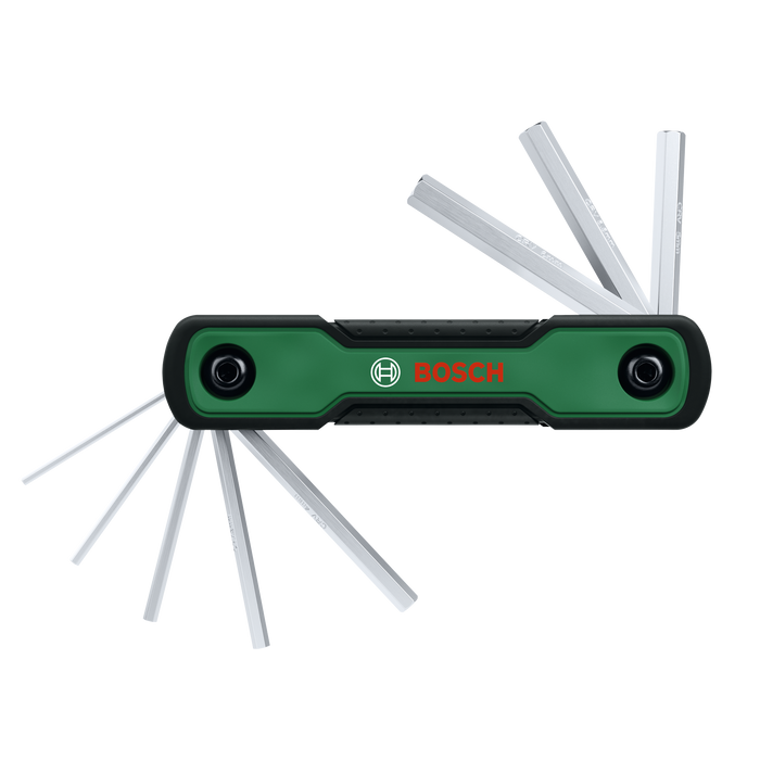 BOSCH 8-u-1 set sklopivih šestougaonih ključeva - Rakljasti ključ Folding Hex Key Set (1600A039L7) Madras doo Beograd Madras doo Beograd