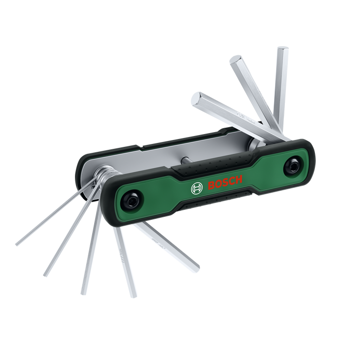 BOSCH 8-u-1 set sklopivih šestougaonih ključeva - Rakljasti ključ Folding Hex Key Set (1600A039L7) Madras doo Beograd Madras doo Beograd