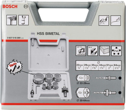 Bosch 9-delni set testera za otvore HSS-bimetal 22; 29; 35; 44; 51; 64 mm (2607018389) Pribor BOSCH BOSCH-2607018389 Madras doo Beograd