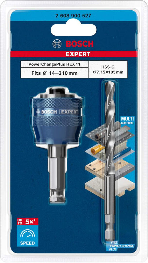 Bosch Adapter sistema EXPERT Power Change Plus testera za otvore od 11 mm, HSS-G Drill 7,15 x 105 mm, 2-delni - 2608900527 Adapter sistema BOSCH BOSCH-2608900527 Madras doo Beograd