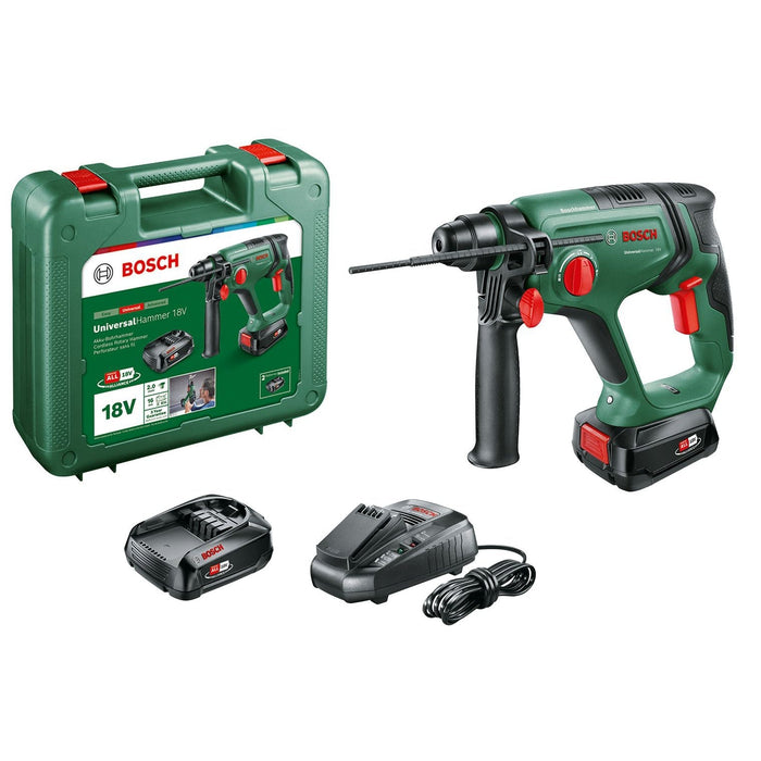 Bosch akumulatorski elektro-pneumatski čekić UniversalHammer 18V; 2x2,5 Ah (06039D6003) Aku SDS Plus bušilica BOSCH BOSCH-06039D6003 Madras doo Beograd