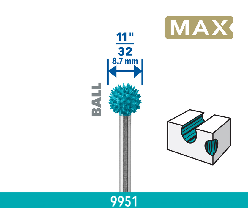 BOSCH Ball Shape Power Carving bit DREMEL® MAX (9951) - (26159951DM) Madras doo Beograd Madras doo Beograd