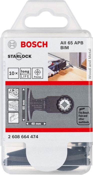 Bosch BIM list testere za uranjanje AII 65 APB Wood and Metal 40 x 65 mm - pakovanje od 10 komada - 2608664474 List testere za uranjanje BOSCH BOSCH-2608664474 Madras doo Beograd