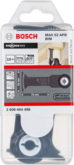 Bosch BIM list testere za uranjanje MAII 52 APB Wood and Metal 52 x 70 mm - pakovanje od 10 komada - 2608664498 List testere za uranjanje BOSCH BOSCH-2608664498 Madras doo Beograd