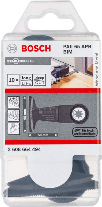 Bosch BIM list testere za uranjanje PAII 65 APB Wood and Metal 50 x 65 mm - pakovanje od 10 komada - 2608664494 List testere za uranjanje BOSCH BOSCH-2608664494 Madras doo Beograd