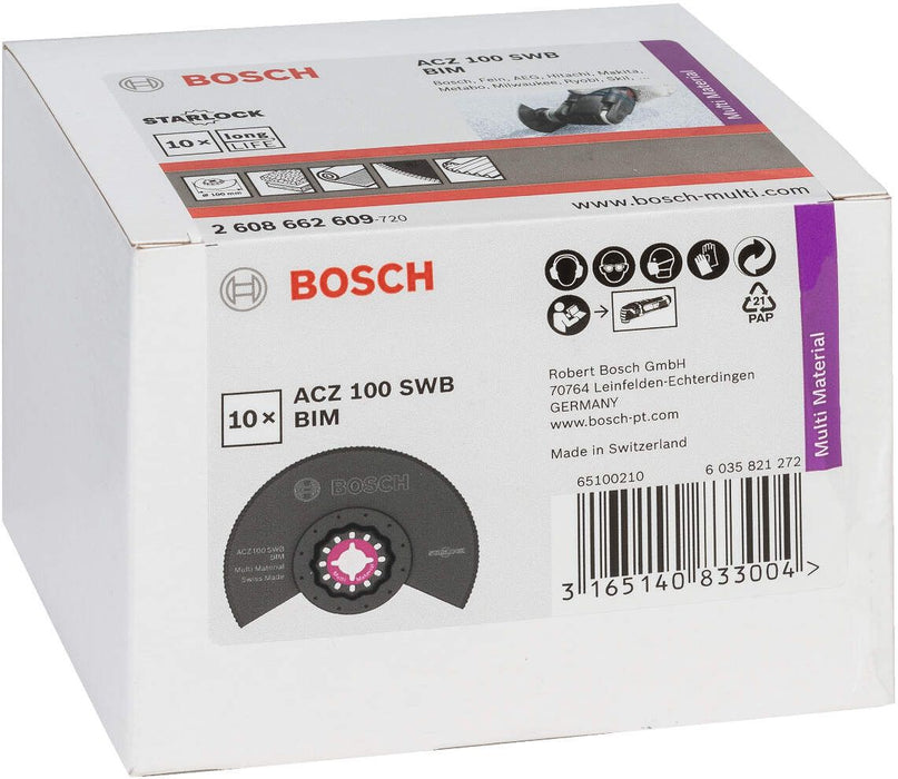 Bosch BIM segmentni talasasto brušeni nož ACZ 100 SWB 100 mm - pakovanje od 10 komada - 2608662609 Pribor BOSCH BOSCH-2608662609 Madras doo Beograd