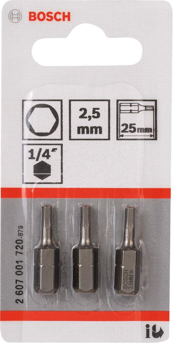 Bosch bit odvrtača ekstra-tvrdi HEX 2,5, 25 mm - 2607001720 Bit HEX BOSCH BOSCH-2607001720 Madras doo Beograd