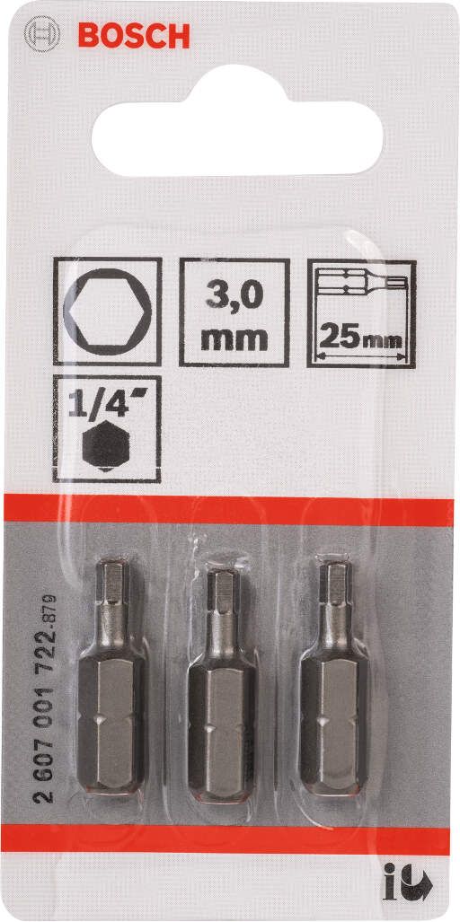 Bosch bit odvrtača ekstra-tvrdi HEX 3, 25 mm - 2607001722 Bit HEX BOSCH BOSCH-2607001722 Madras doo Beograd