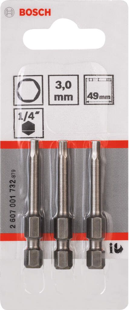 Bosch bit odvrtača ekstra-tvrdi HEX 3, 49 mm - 2607001732 Bit HEX BOSCH BOSCH-2607001732 Madras doo Beograd