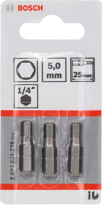 Bosch bit odvrtača ekstra-tvrdi HEX 5, 25 mm - 2607001726 Bit HEX5 BOSCH BOSCH-2607001726 Madras doo Beograd