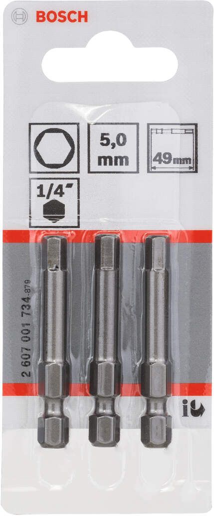 Bosch bit odvrtača ekstra-tvrdi HEX 5, 49 mm - 2607001734 Bit HEX5 BOSCH BOSCH-2607001734 Madras doo Beograd