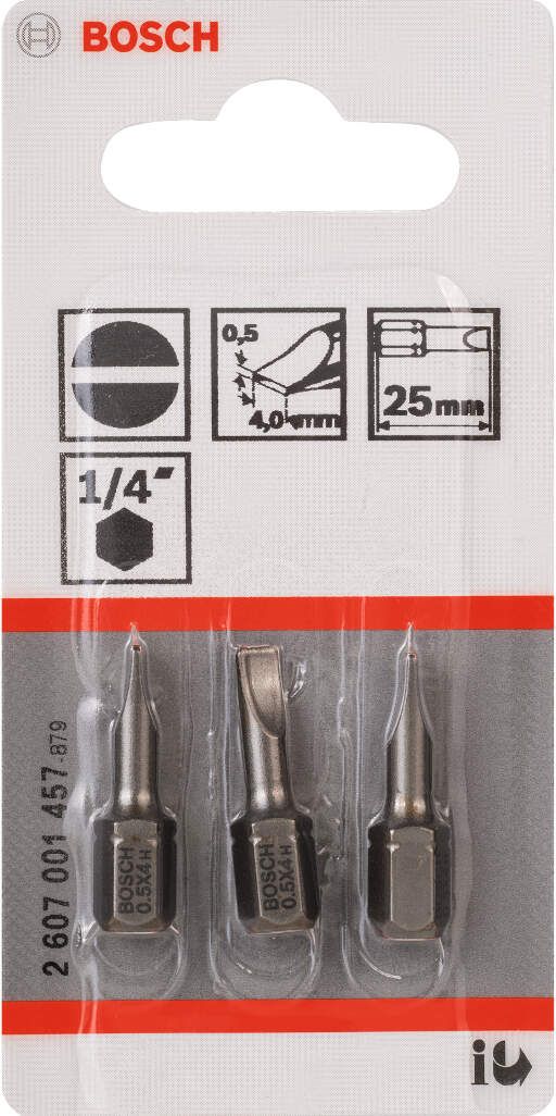 Bosch bit odvrtača ekstra-tvrdi S 0,5x4,0, 25 mm - 2607001457 Bit odvrtača eksera BOSCH BOSCH-2607001457 Madras doo Beograd