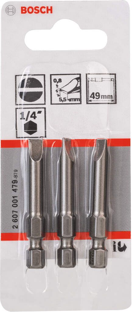 Bosch bit odvrtača ekstra-tvrdi S 0,8x5,5, 49 mm - 2607001479 Bit odvrtača eksera BOSCH BOSCH-2607001479 Madras doo Beograd