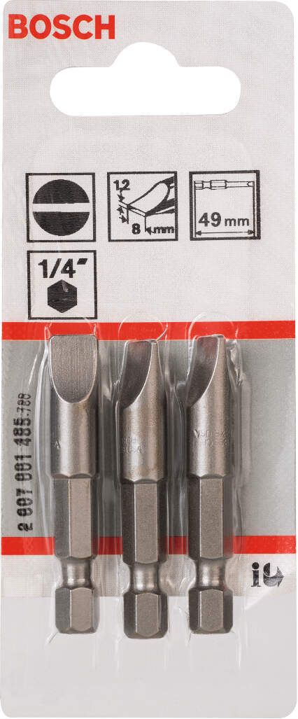 Bosch bit odvrtača ekstra-tvrdi S 1,2x8,0, 49 mm - 2607001485 Bit odvrtača eksera BOSCH BOSCH-2607001485 Madras doo Beograd