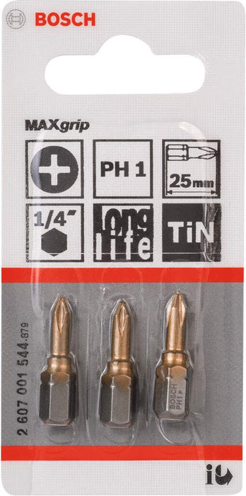 Bosch bit odvrtača Max Grip PH 1, 25 mm - 2607001544 Bit PH1 BOSCH BOSCH-2607001544 Madras doo Beograd