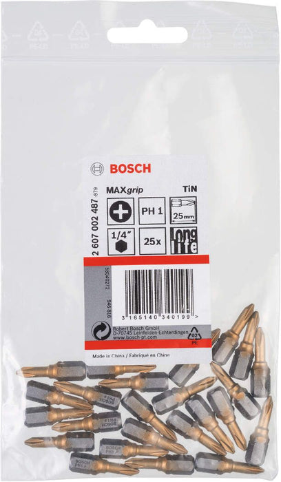 Bosch bit odvrtača Max Grip PH 1, 25 mm - 2607002487 Bit PH1 BOSCH BOSCH-2607002487 Madras doo Beograd