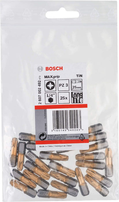 Bosch bit odvrtača Max Grip PZ 3, 25 mm - 2607002492 Bit PZ3 BOSCH BOSCH-2607002492 Madras doo Beograd