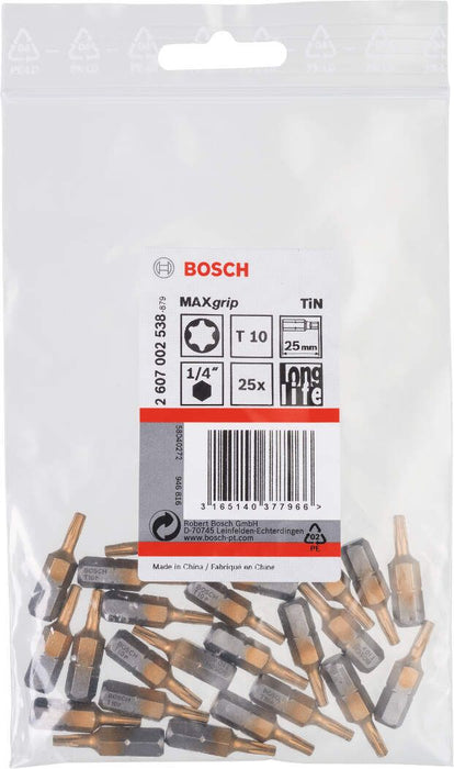 Bosch bit odvrtača Max Grip T10, 25 mm - 2607002538 Bit odvrtača BOSCH BOSCH-2607002538 Madras doo Beograd